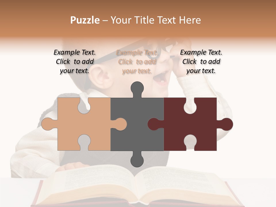 Small Portrait Happy PowerPoint Template