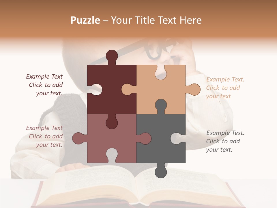 Small Portrait Happy PowerPoint Template