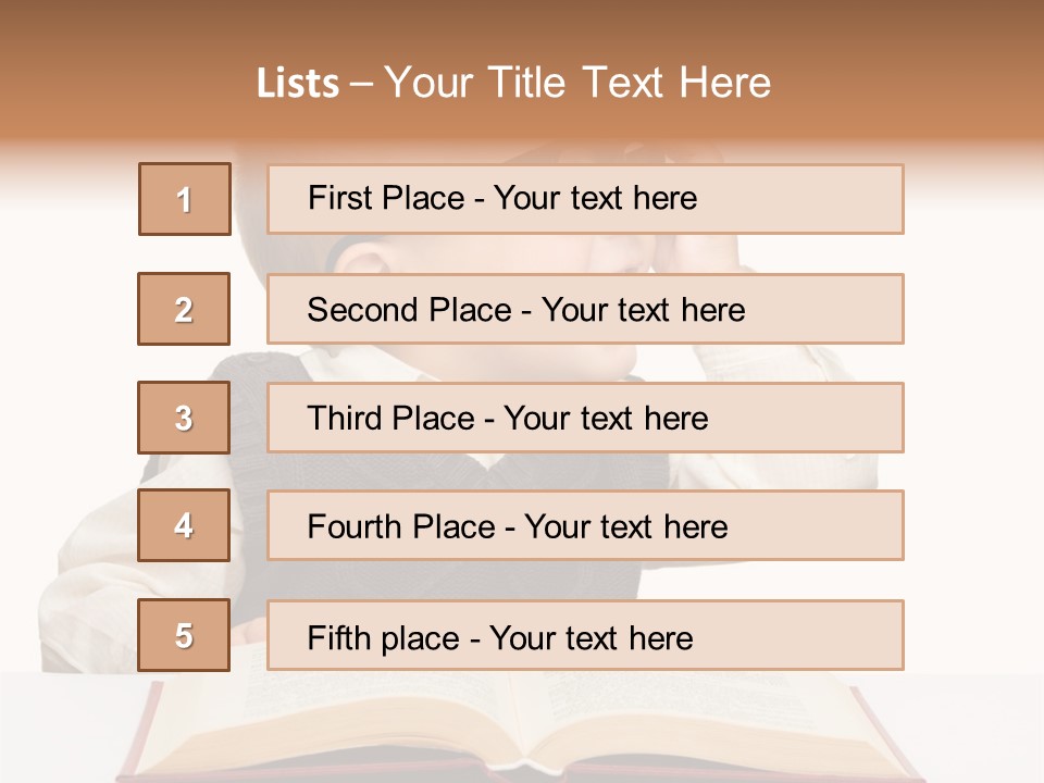 Small Portrait Happy PowerPoint Template
