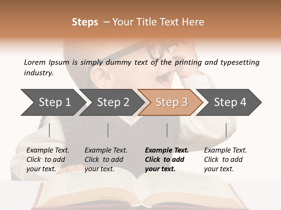 Small Portrait Happy PowerPoint Template