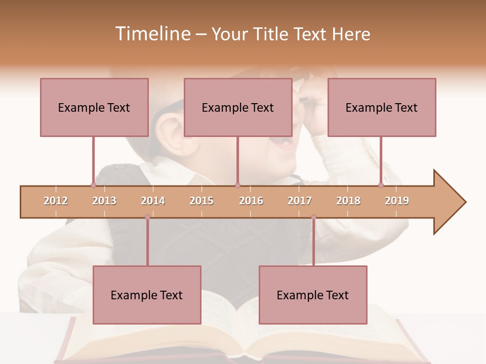 Small Portrait Happy PowerPoint Template