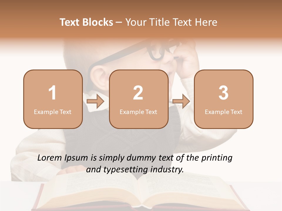 Small Portrait Happy PowerPoint Template