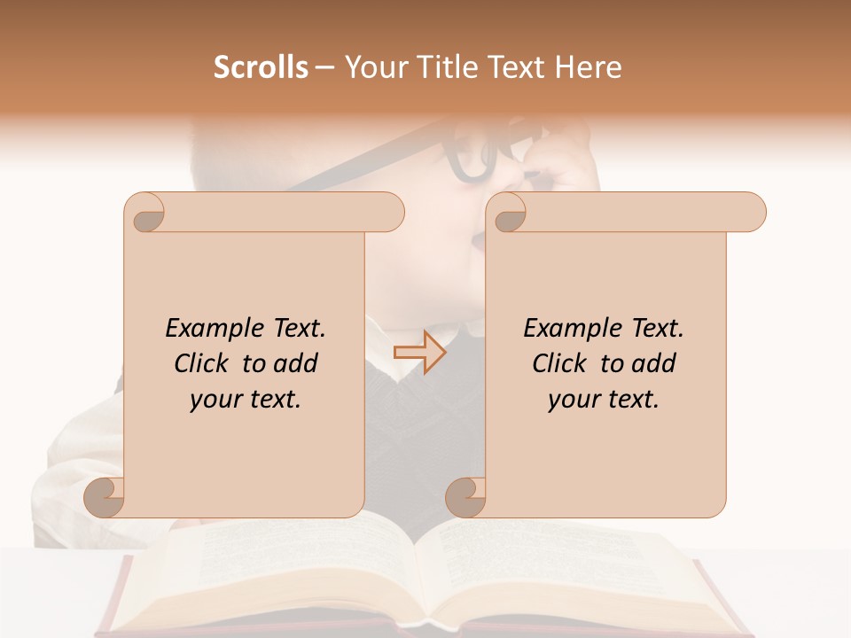 Small Portrait Happy PowerPoint Template