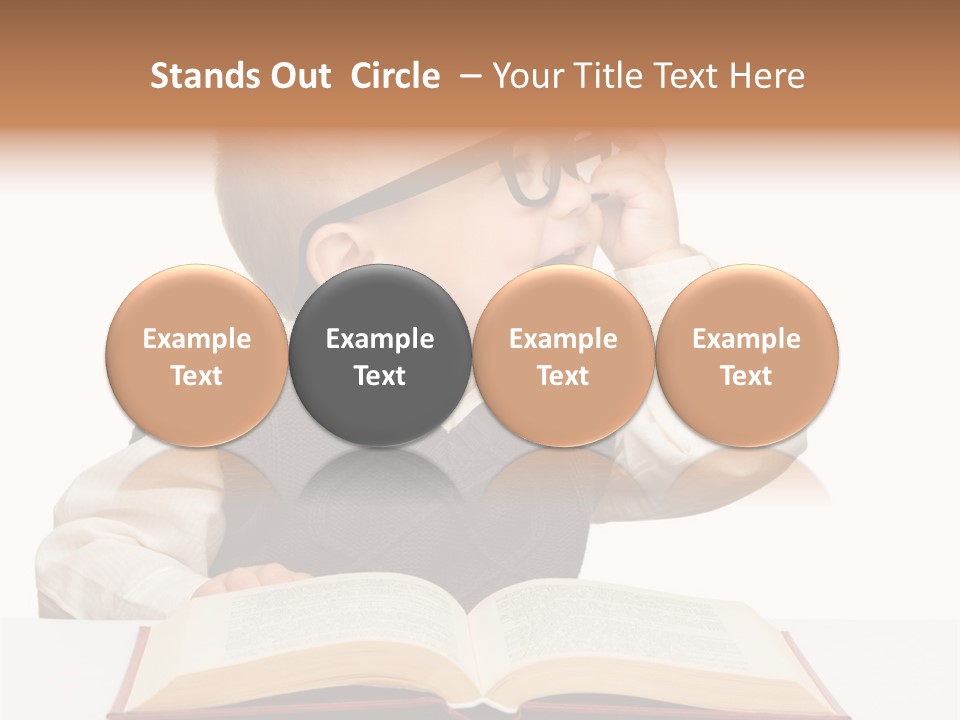 Small Portrait Happy PowerPoint Template