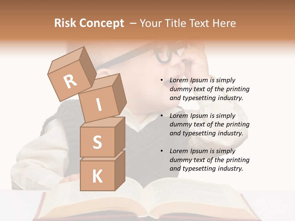 Small Portrait Happy PowerPoint Template