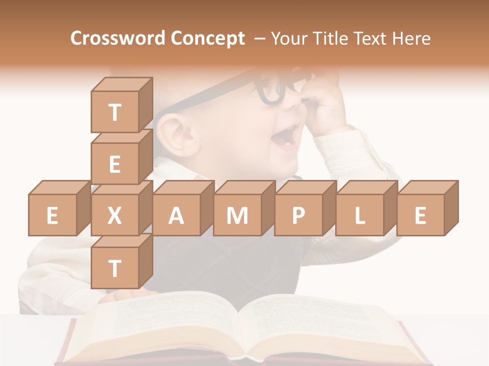 Small Portrait Happy PowerPoint Template