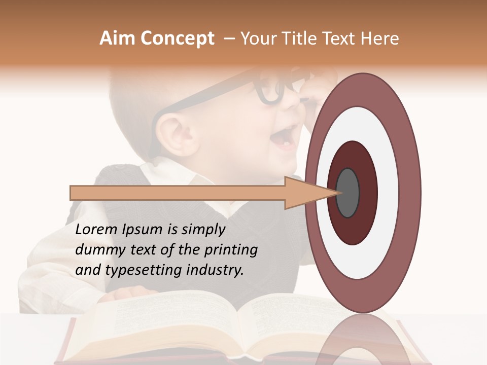 Small Portrait Happy PowerPoint Template