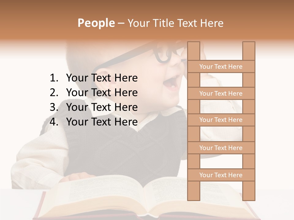 Small Portrait Happy PowerPoint Template