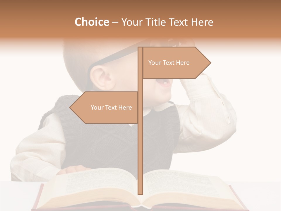 Small Portrait Happy PowerPoint Template