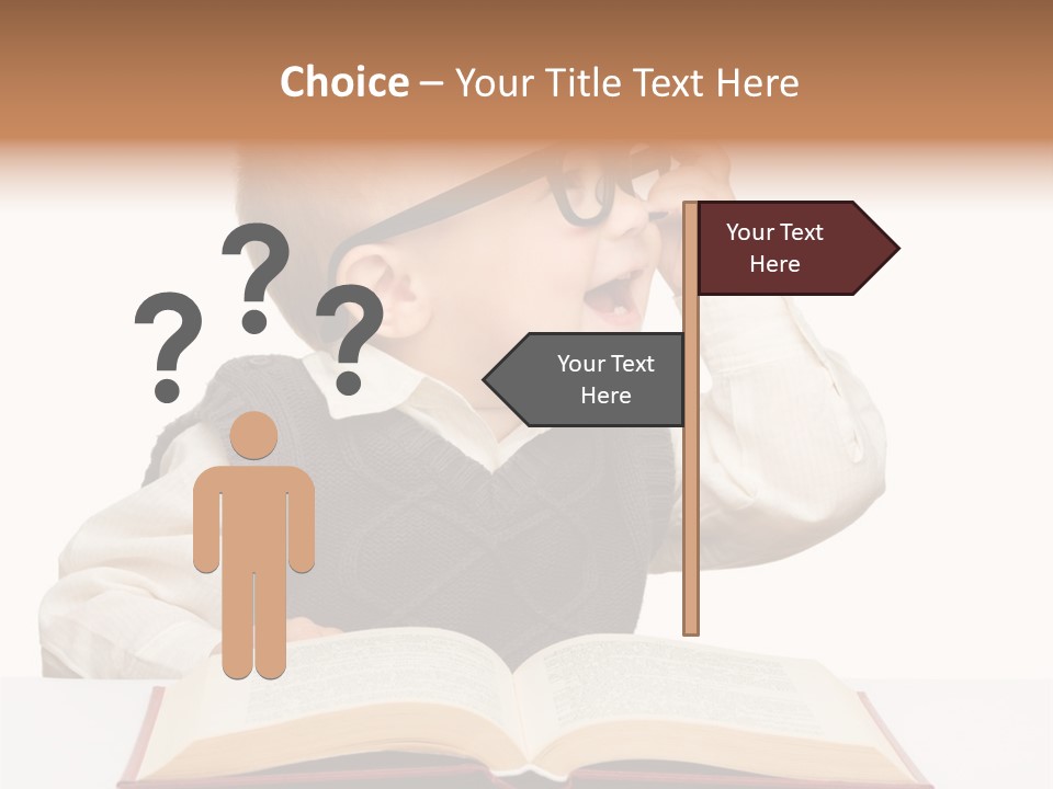 Small Portrait Happy PowerPoint Template