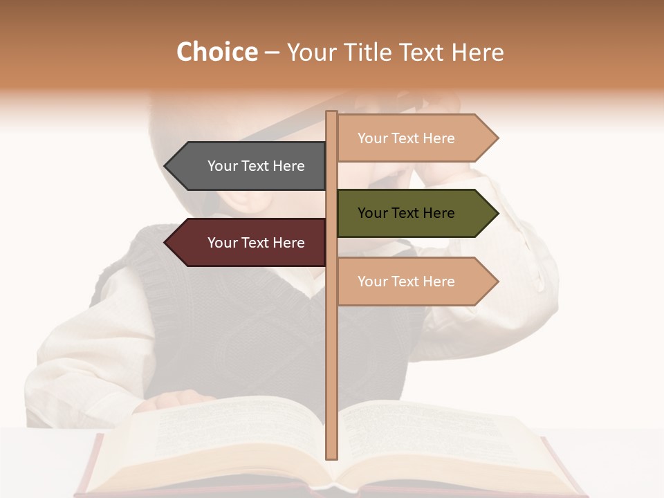 Small Portrait Happy PowerPoint Template
