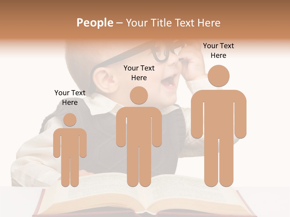 Small Portrait Happy PowerPoint Template