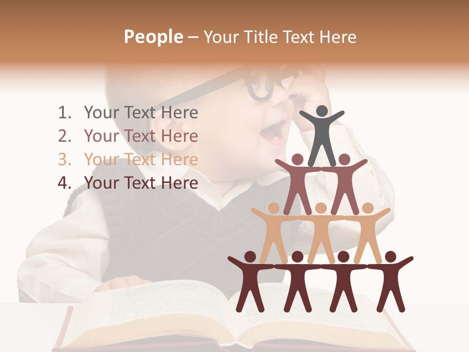 Small Portrait Happy PowerPoint Template