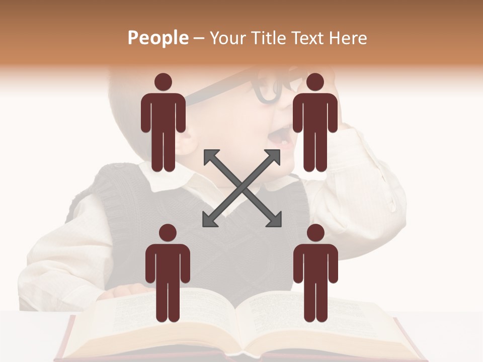 Small Portrait Happy PowerPoint Template