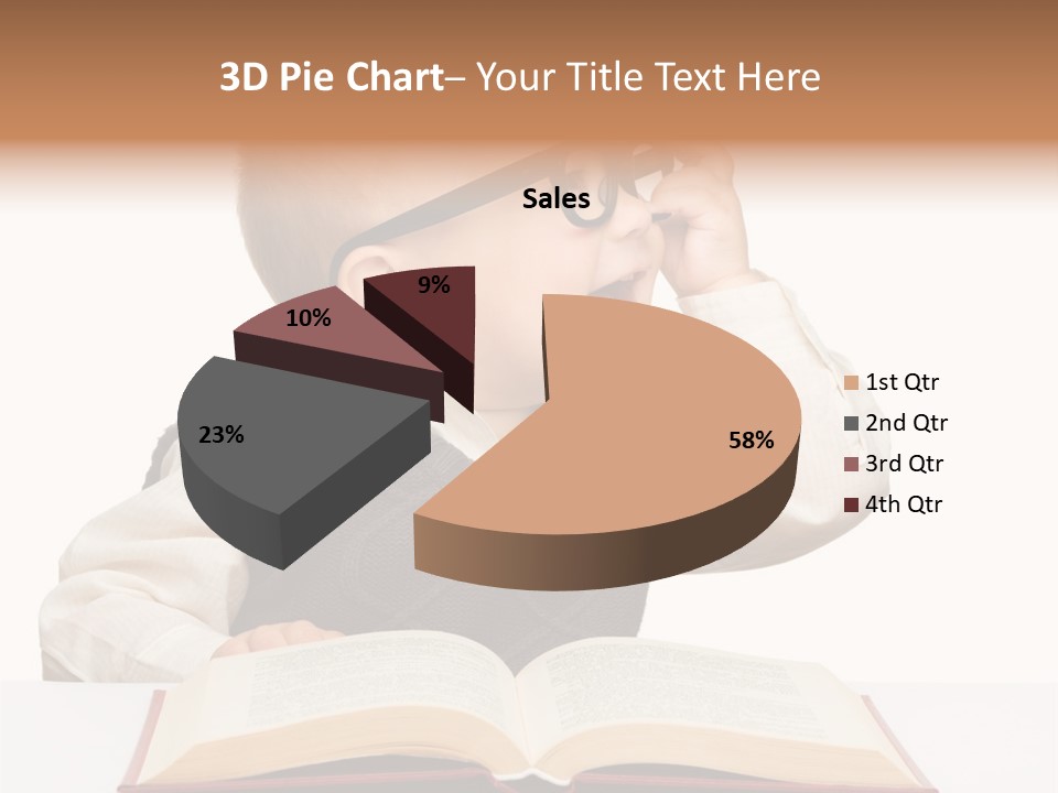 Small Portrait Happy PowerPoint Template