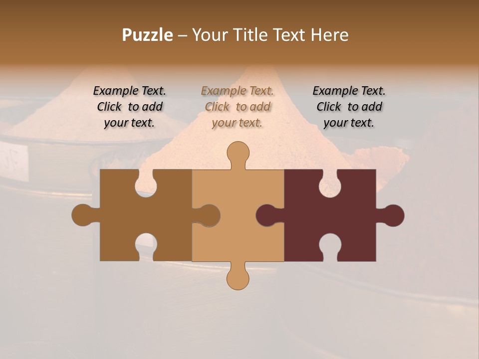 A Group Of Buckets Filled With Different Colored Spices PowerPoint Template