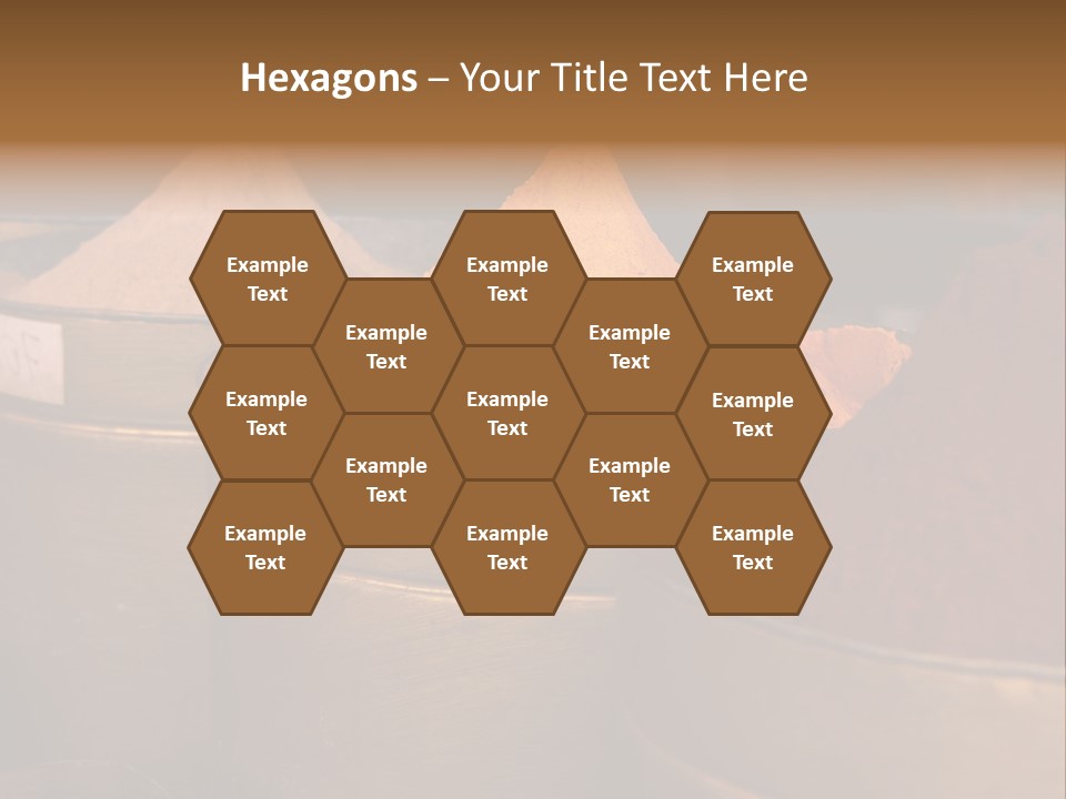 A Group Of Buckets Filled With Different Colored Spices PowerPoint Template