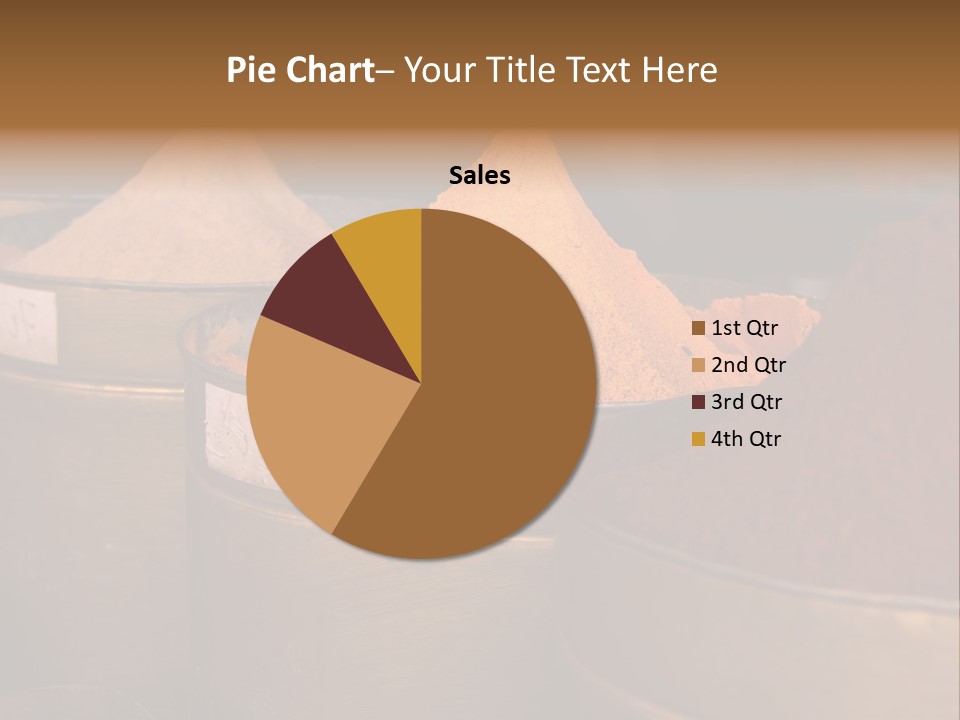 A Group Of Buckets Filled With Different Colored Spices PowerPoint Template