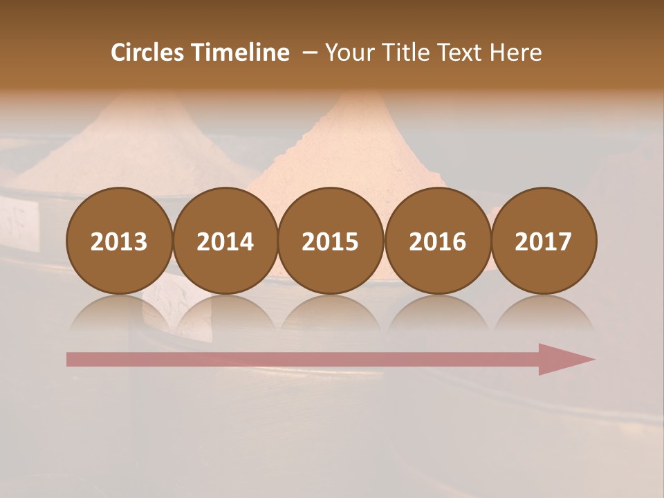 A Group Of Buckets Filled With Different Colored Spices PowerPoint Template