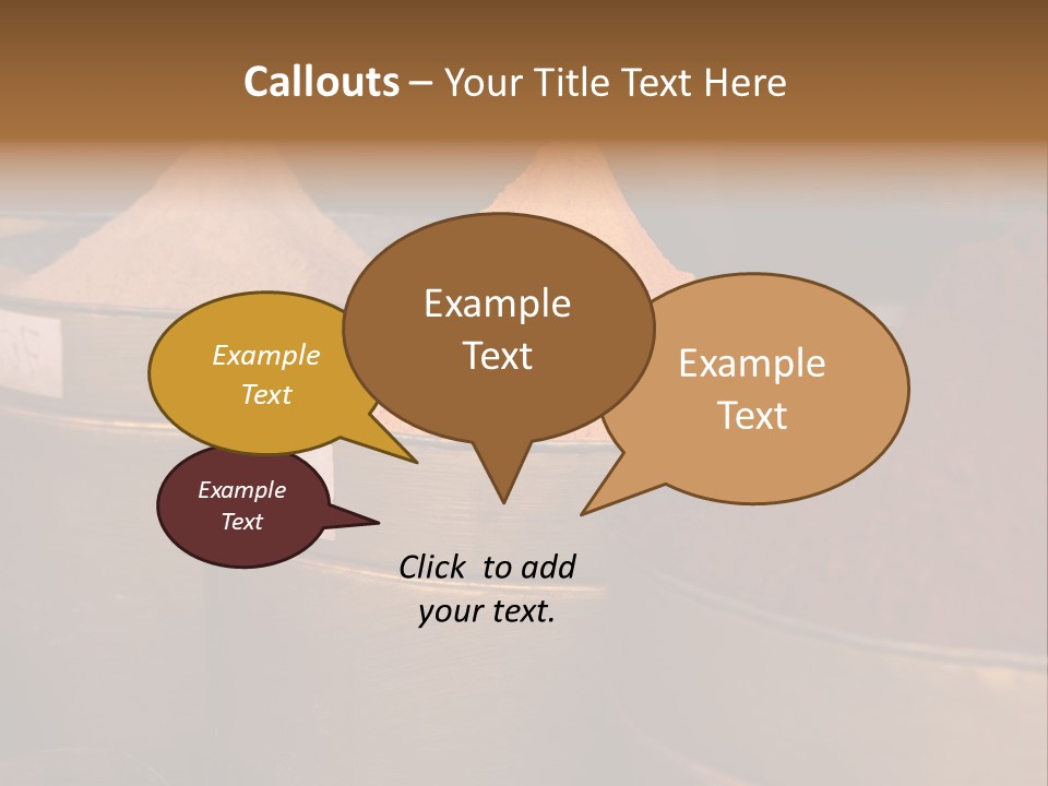 A Group Of Buckets Filled With Different Colored Spices PowerPoint Template