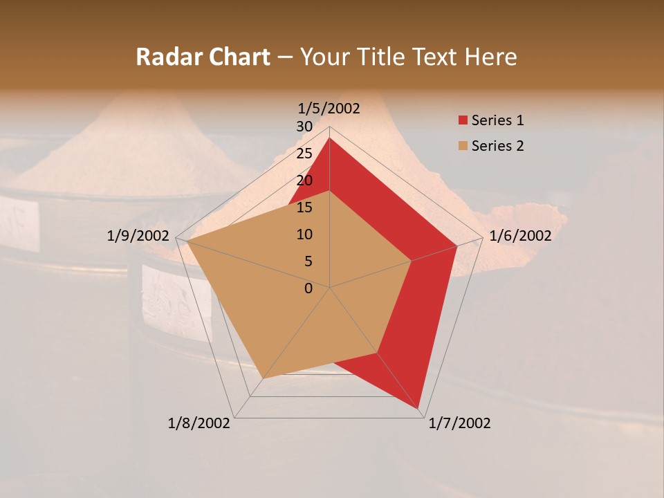 A Group Of Buckets Filled With Different Colored Spices PowerPoint Template