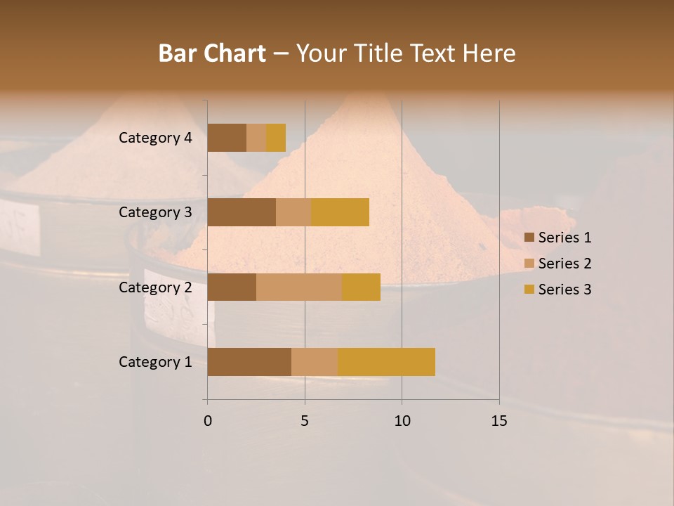 A Group Of Buckets Filled With Different Colored Spices PowerPoint Template