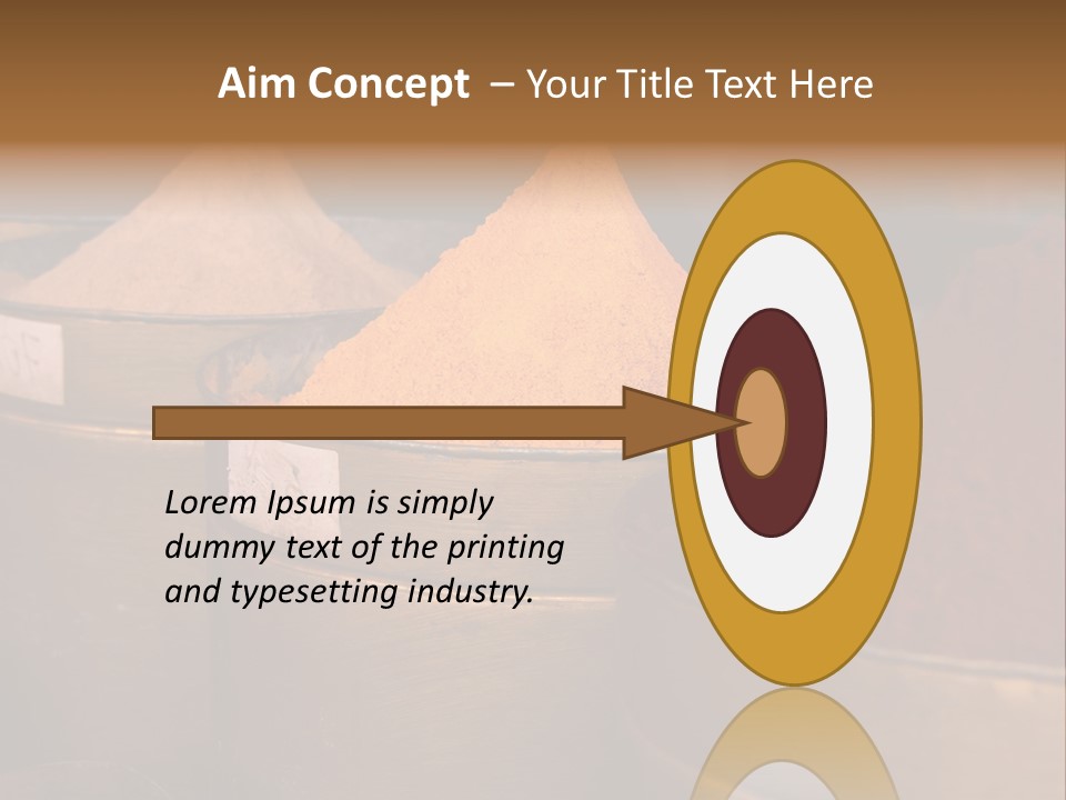 A Group Of Buckets Filled With Different Colored Spices PowerPoint Template