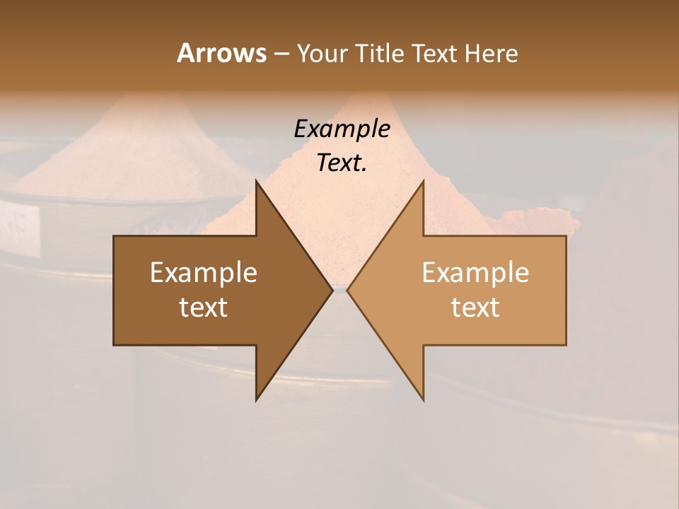 A Group Of Buckets Filled With Different Colored Spices PowerPoint Template