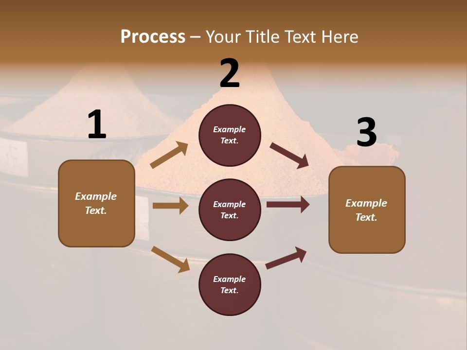 A Group Of Buckets Filled With Different Colored Spices PowerPoint Template