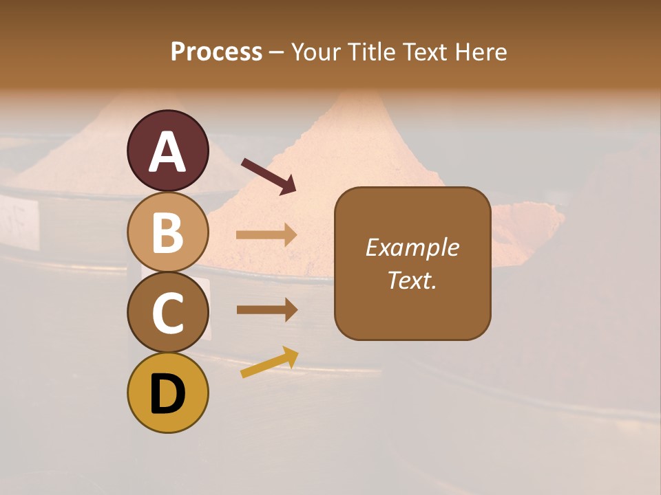 A Group Of Buckets Filled With Different Colored Spices PowerPoint Template
