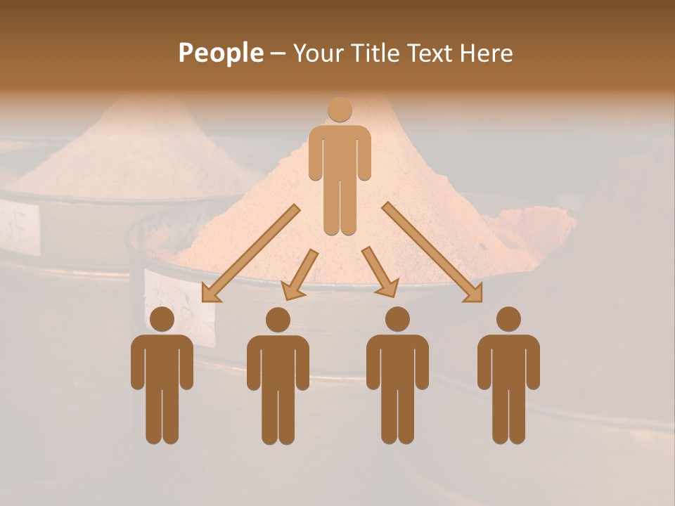 A Group Of Buckets Filled With Different Colored Spices PowerPoint Template