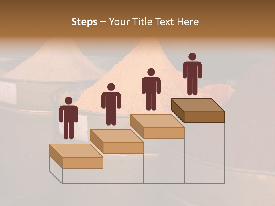 A Group Of Buckets Filled With Different Colored Spices PowerPoint Template