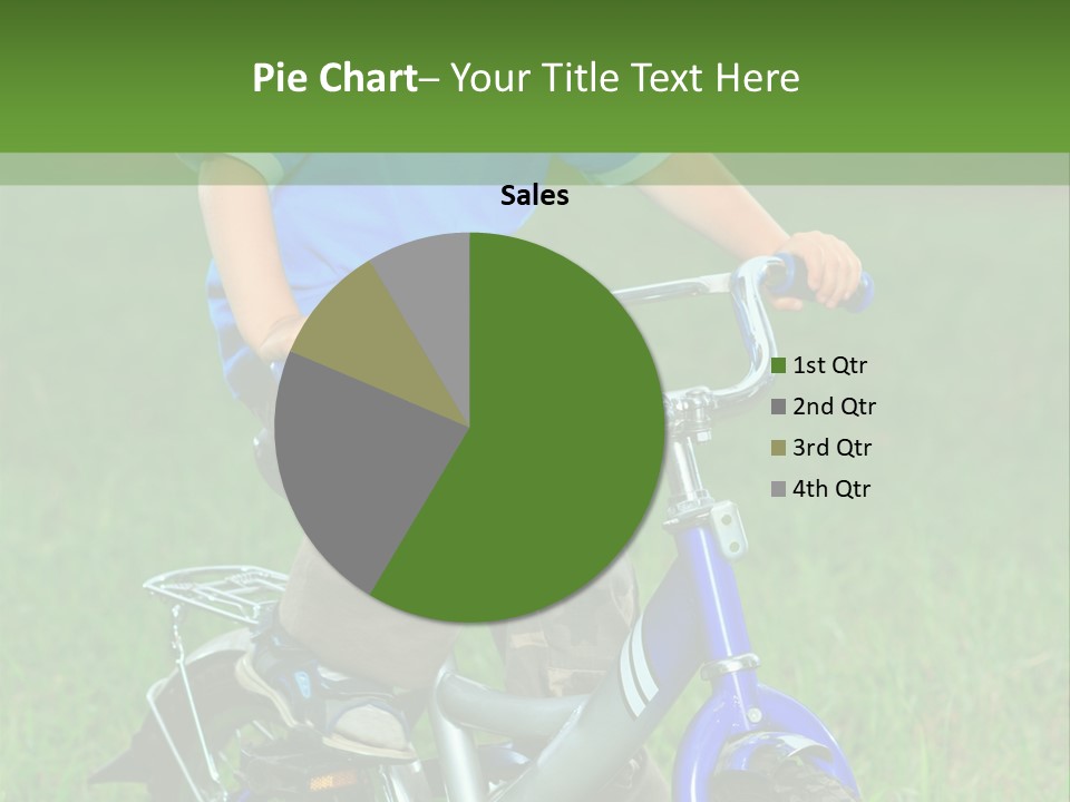 A Young Boy Is Riding A Bike In The Grass PowerPoint Template