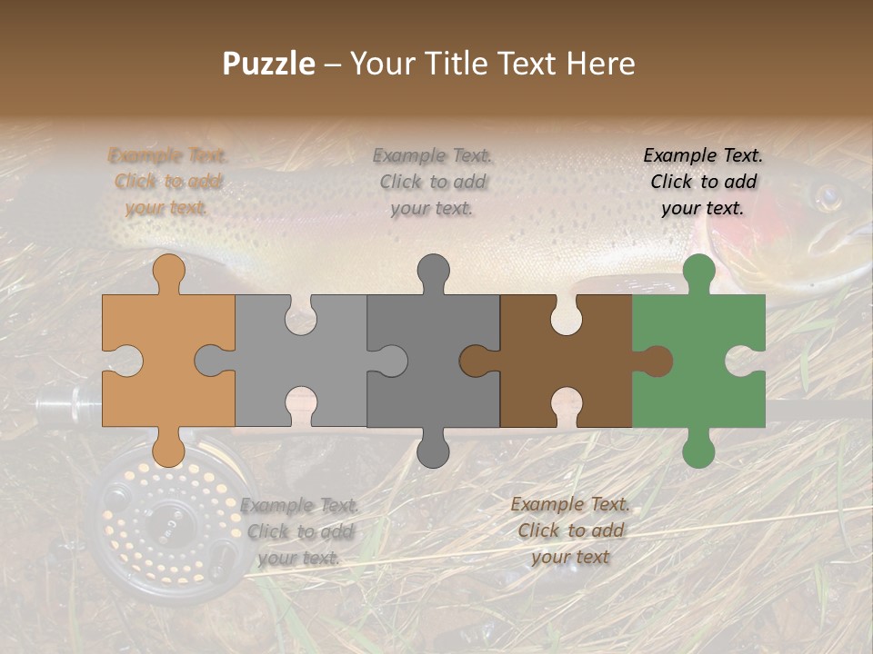 A Fish On The Ground Next To A Fishing Rod PowerPoint Template