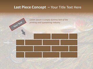 A Fish On The Ground Next To A Fishing Rod PowerPoint Template