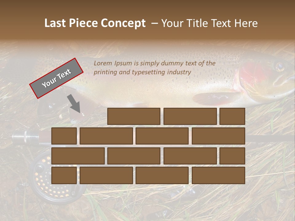 A Fish On The Ground Next To A Fishing Rod PowerPoint Template