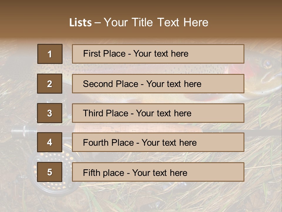 A Fish On The Ground Next To A Fishing Rod PowerPoint Template