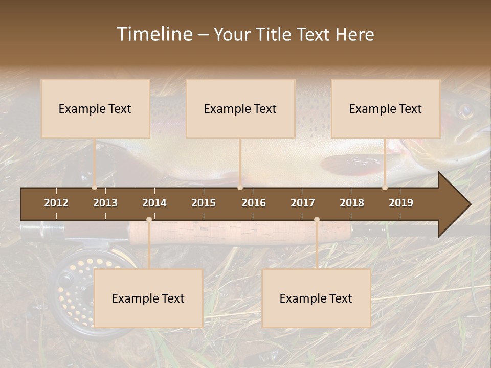 A Fish On The Ground Next To A Fishing Rod PowerPoint Template