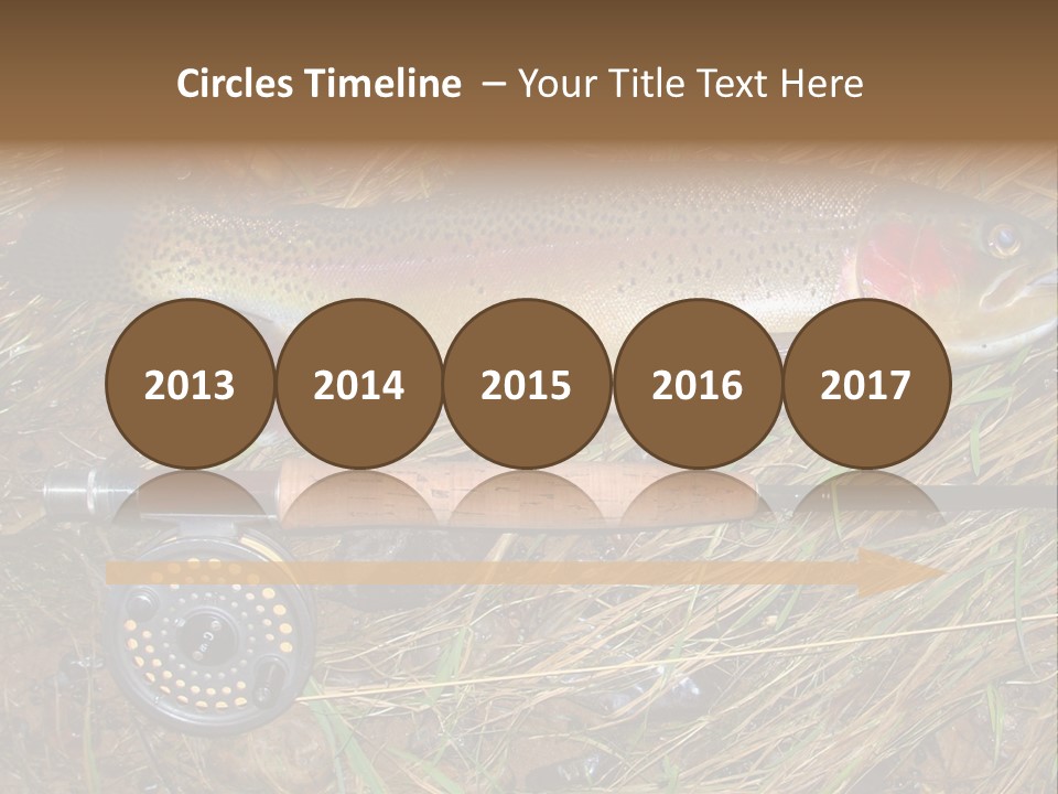 A Fish On The Ground Next To A Fishing Rod PowerPoint Template