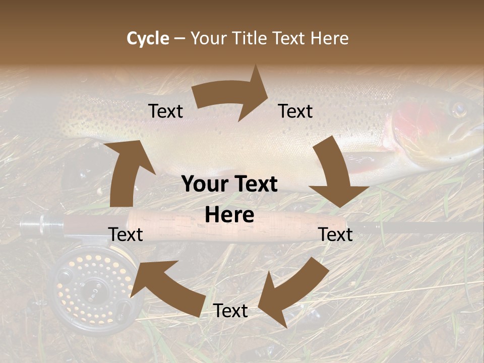 A Fish On The Ground Next To A Fishing Rod PowerPoint Template