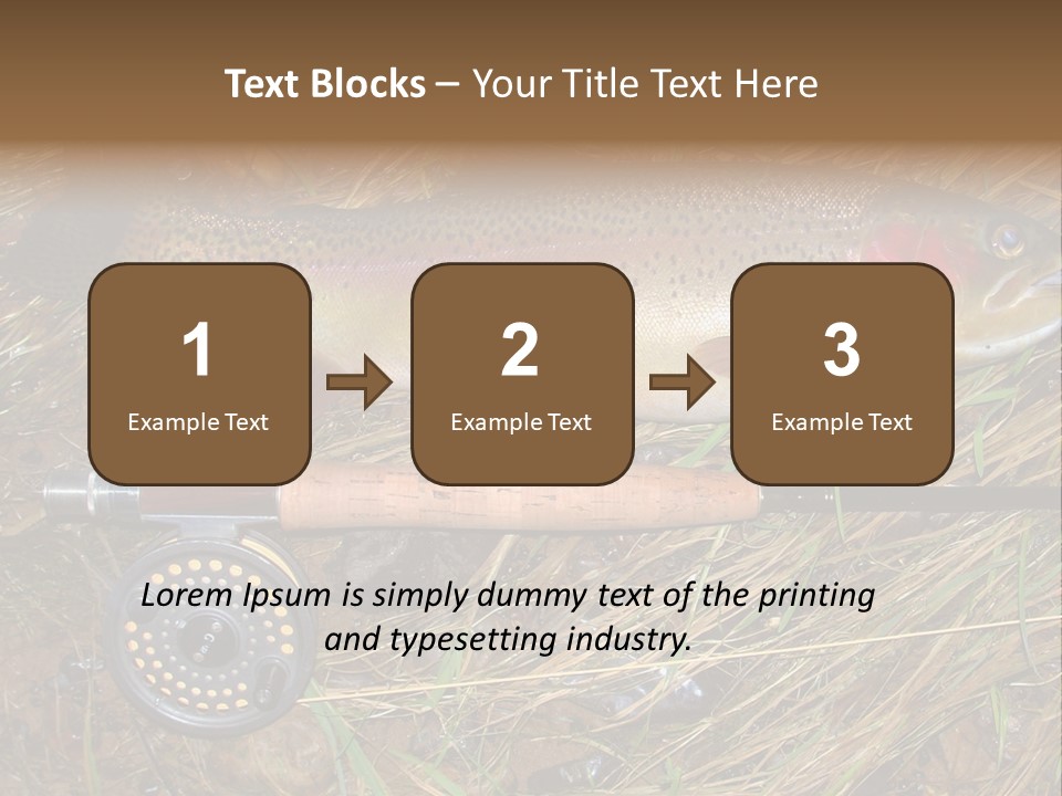 A Fish On The Ground Next To A Fishing Rod PowerPoint Template