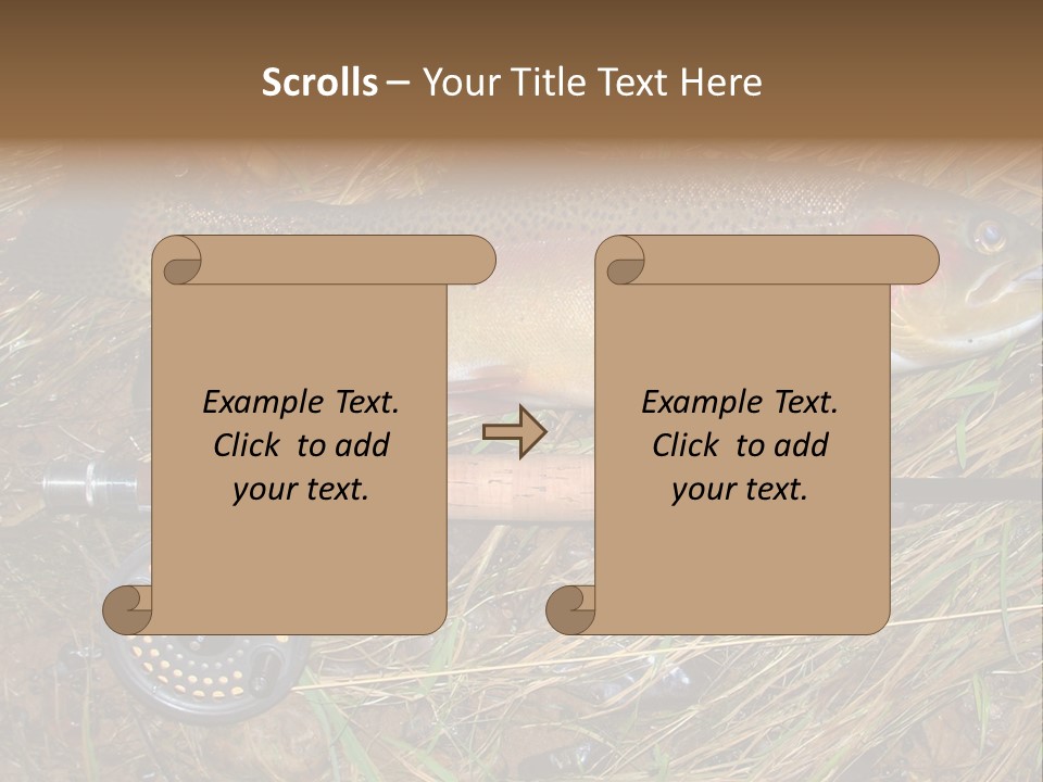 A Fish On The Ground Next To A Fishing Rod PowerPoint Template