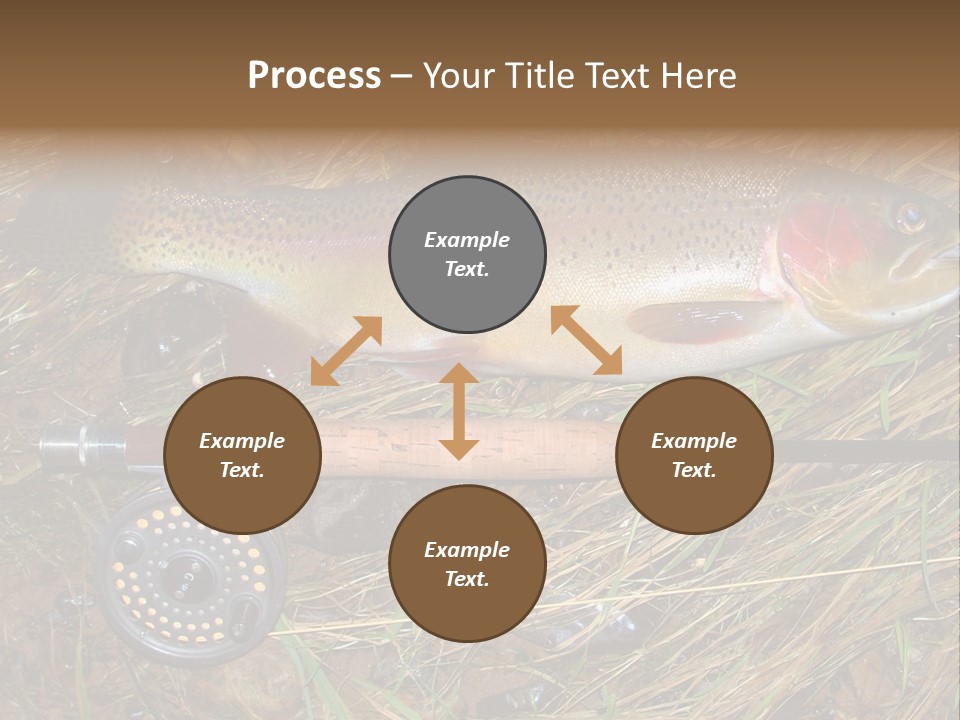 A Fish On The Ground Next To A Fishing Rod PowerPoint Template