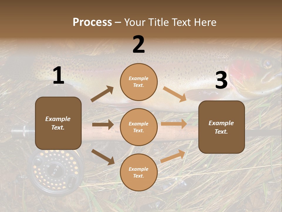 A Fish On The Ground Next To A Fishing Rod PowerPoint Template