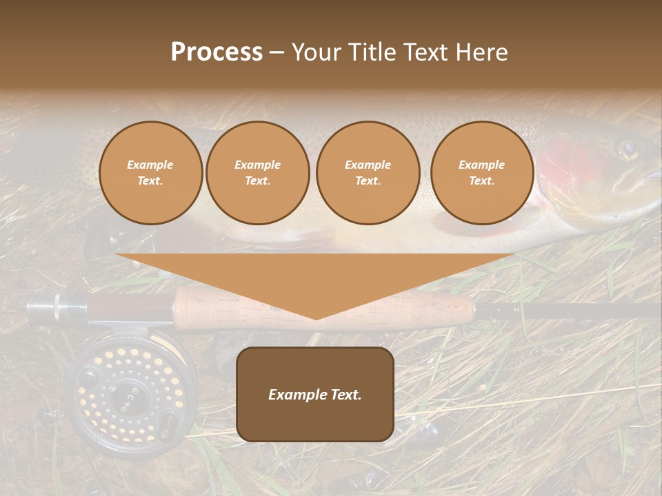 A Fish On The Ground Next To A Fishing Rod PowerPoint Template