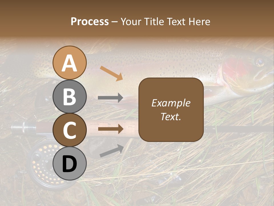 A Fish On The Ground Next To A Fishing Rod PowerPoint Template