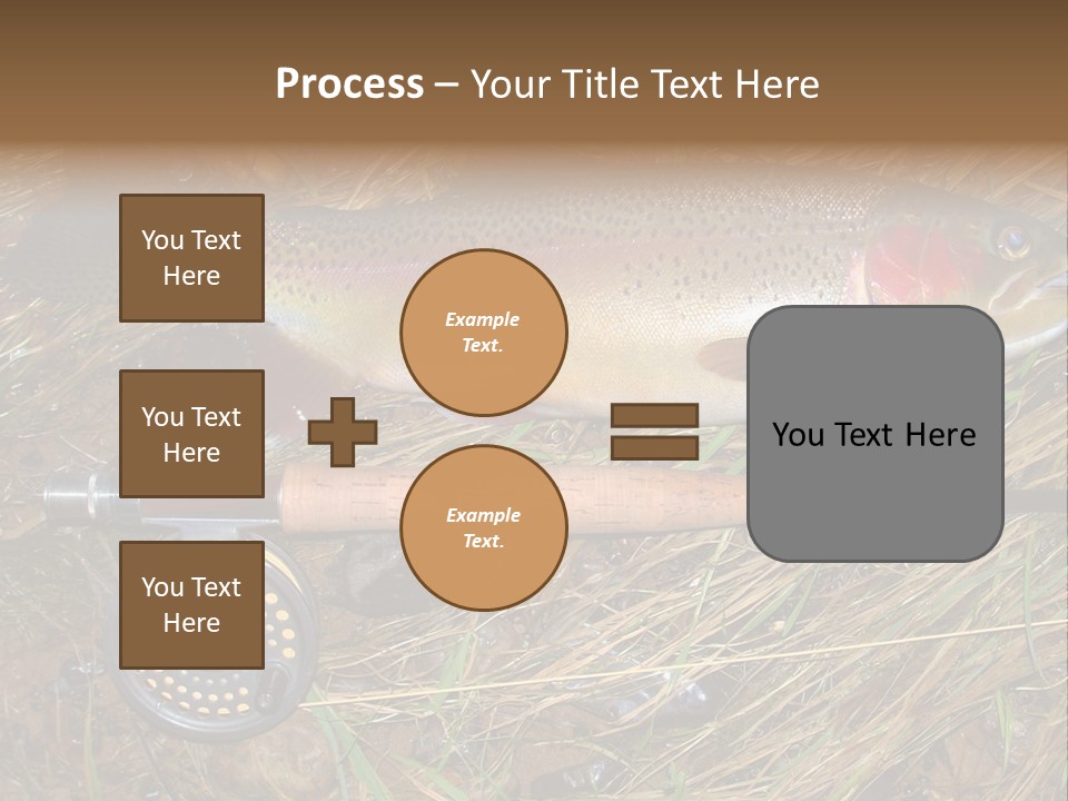 A Fish On The Ground Next To A Fishing Rod PowerPoint Template