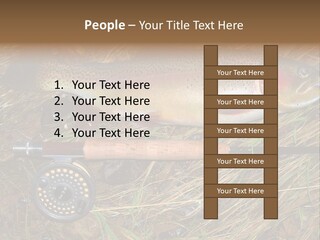 A Fish On The Ground Next To A Fishing Rod PowerPoint Template