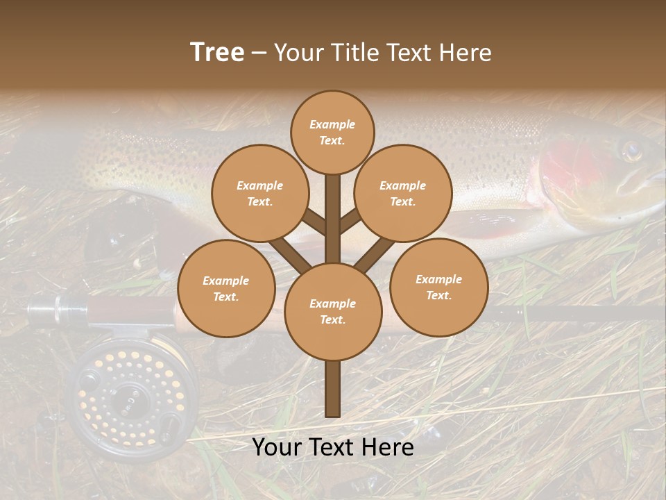 A Fish On The Ground Next To A Fishing Rod PowerPoint Template