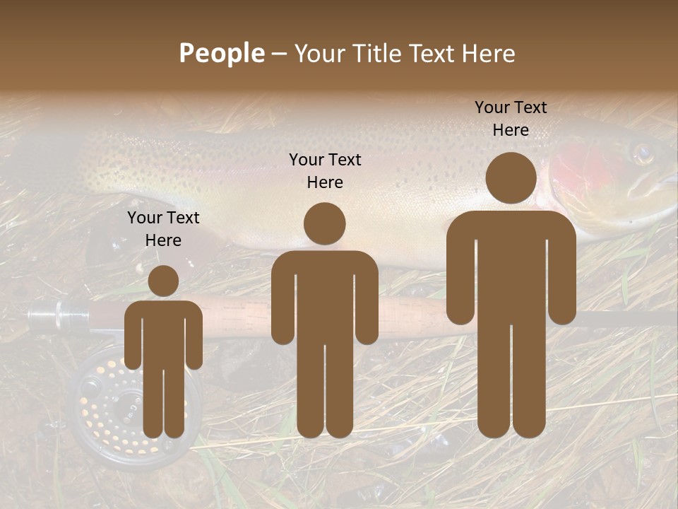 A Fish On The Ground Next To A Fishing Rod PowerPoint Template